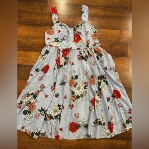 Torrid Floral Light Blue Floral Dress, Size 0X